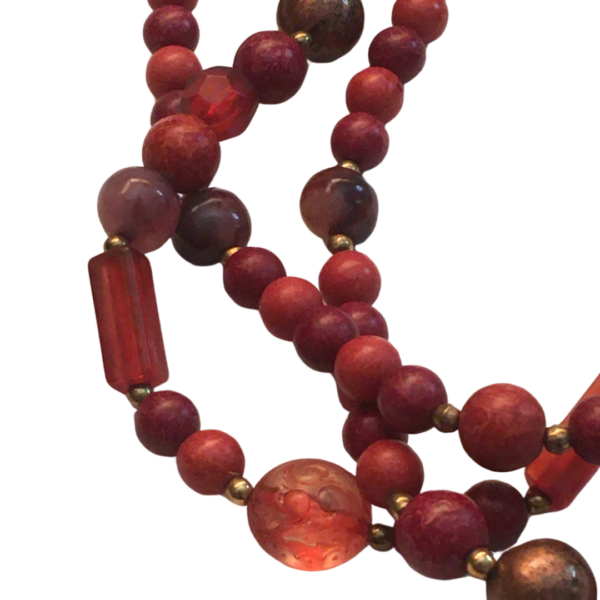 Triple Layered Bead Necklace - Image 3